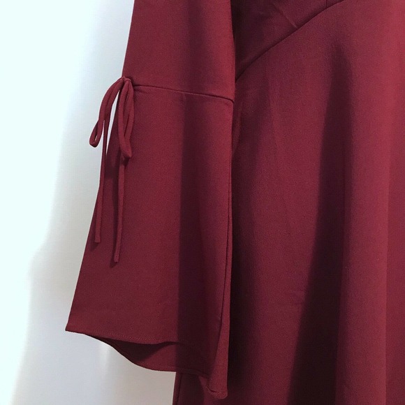 ECI New York NWOT Burgundy Dress Women 10 - Picture 4 of 9